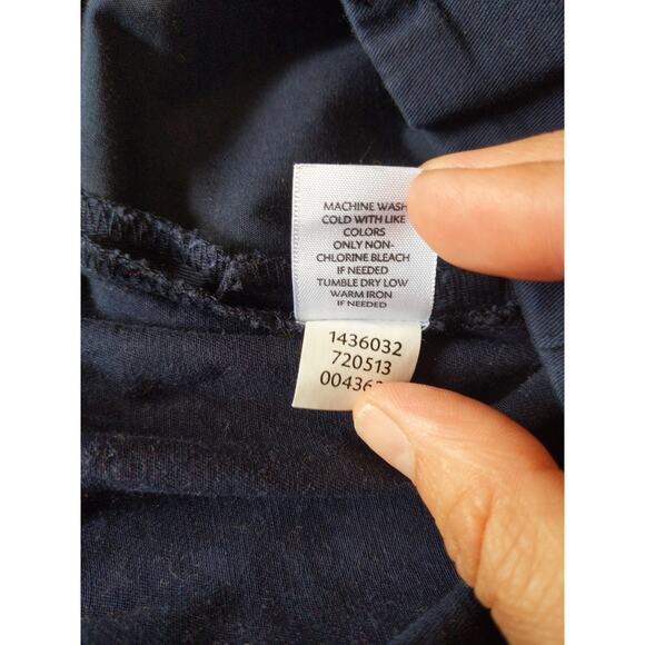 J. Jill Women's Size 10 Navy Cotton Spandex Capri Ankle Pants - Picture 4 of 7